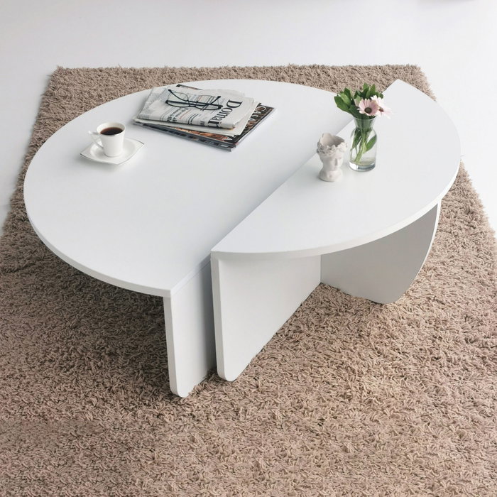 Hanah Home Podium - Mesa de centro Blanca